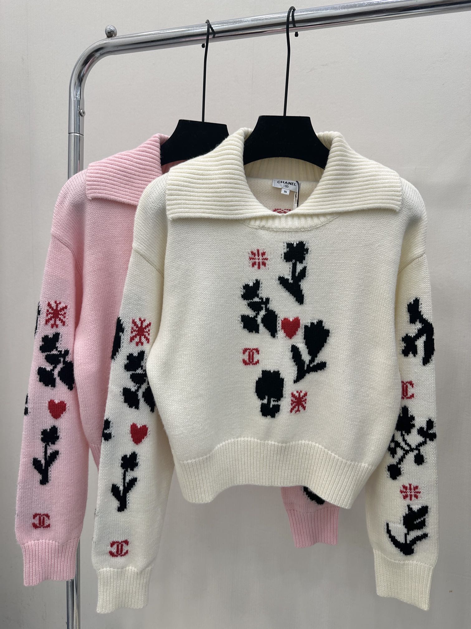 floral lapel sweater - Ultra-Collectible