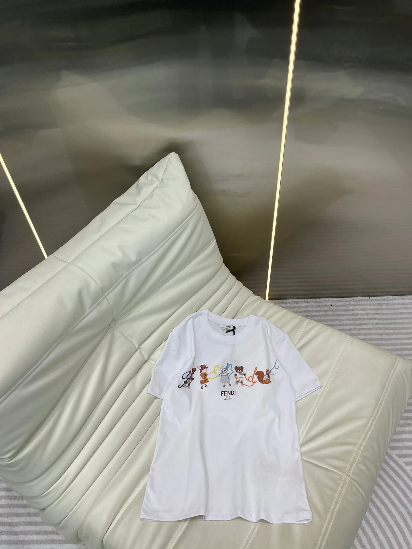 Anime embroidery print short sleeve round neck T-shirt - Ultra-Collectible