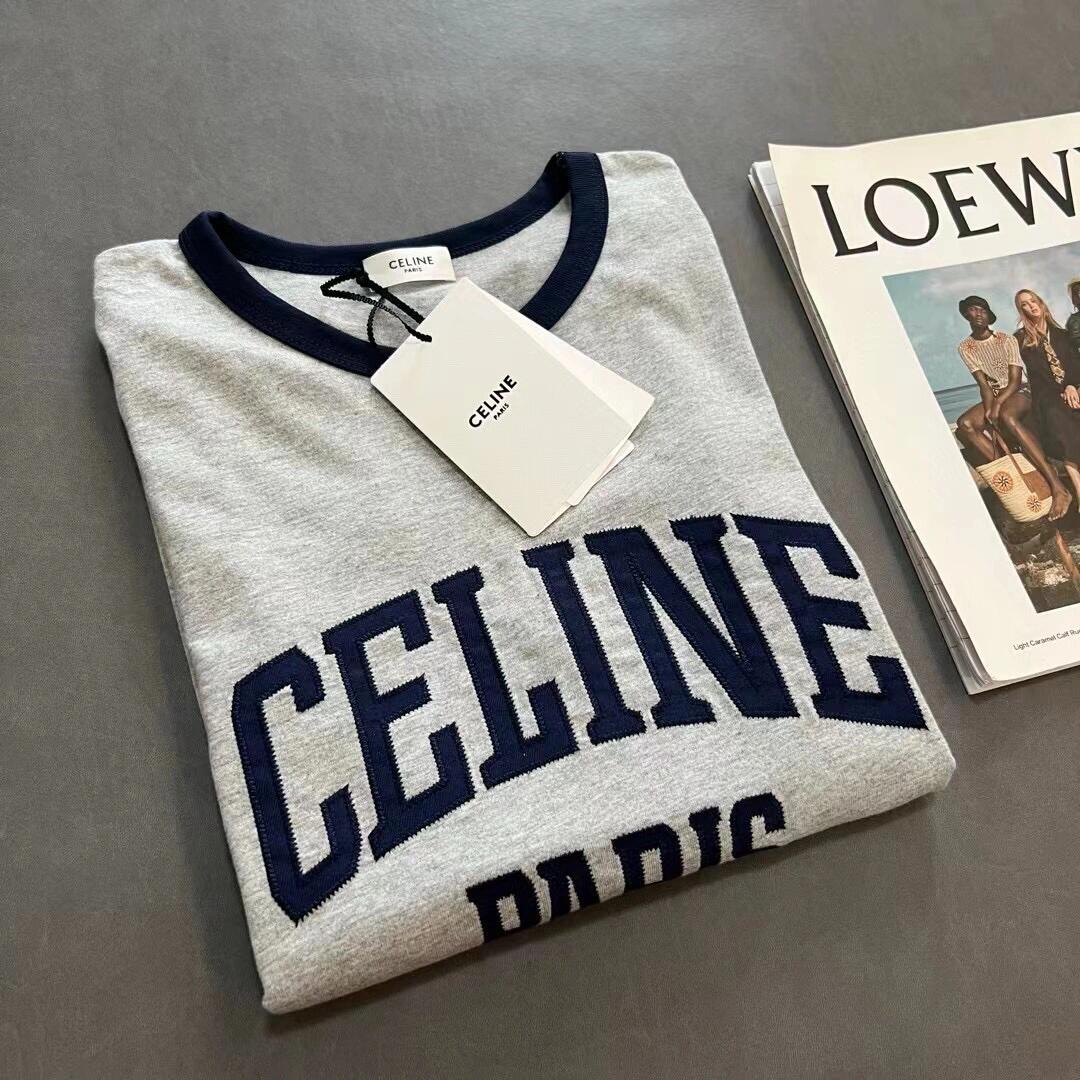 Contrast color appliqué embroidered short-sleeved T-shirt - Ultra-Collectible