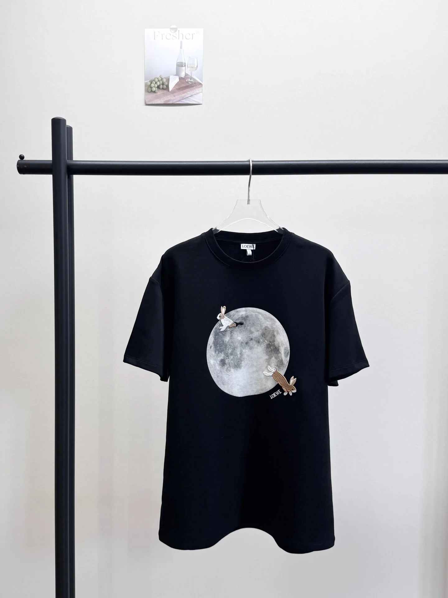 Round neck embroidered print short sleeve T-shirt - Ultra-Collectible