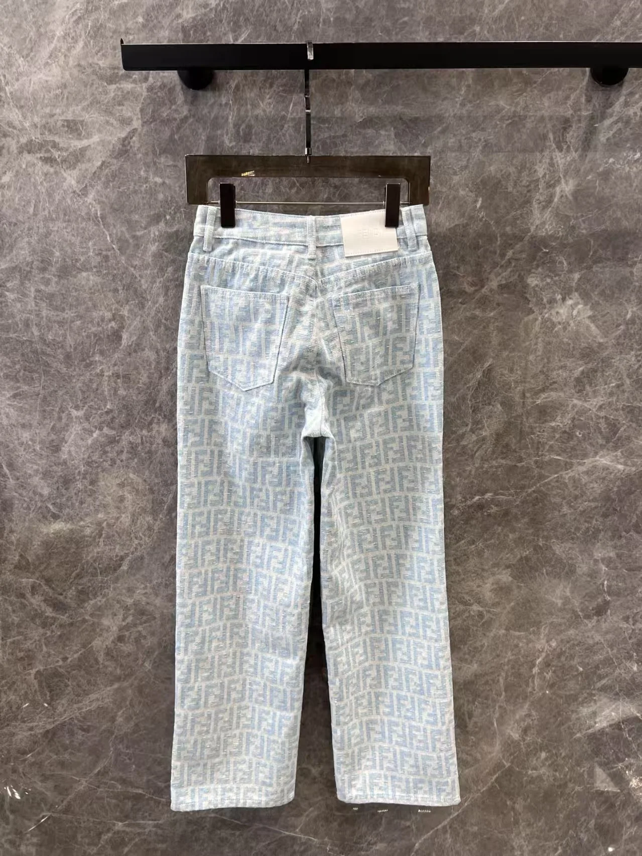 25ss light jacquard print straight jeans - Ultra-Collectible