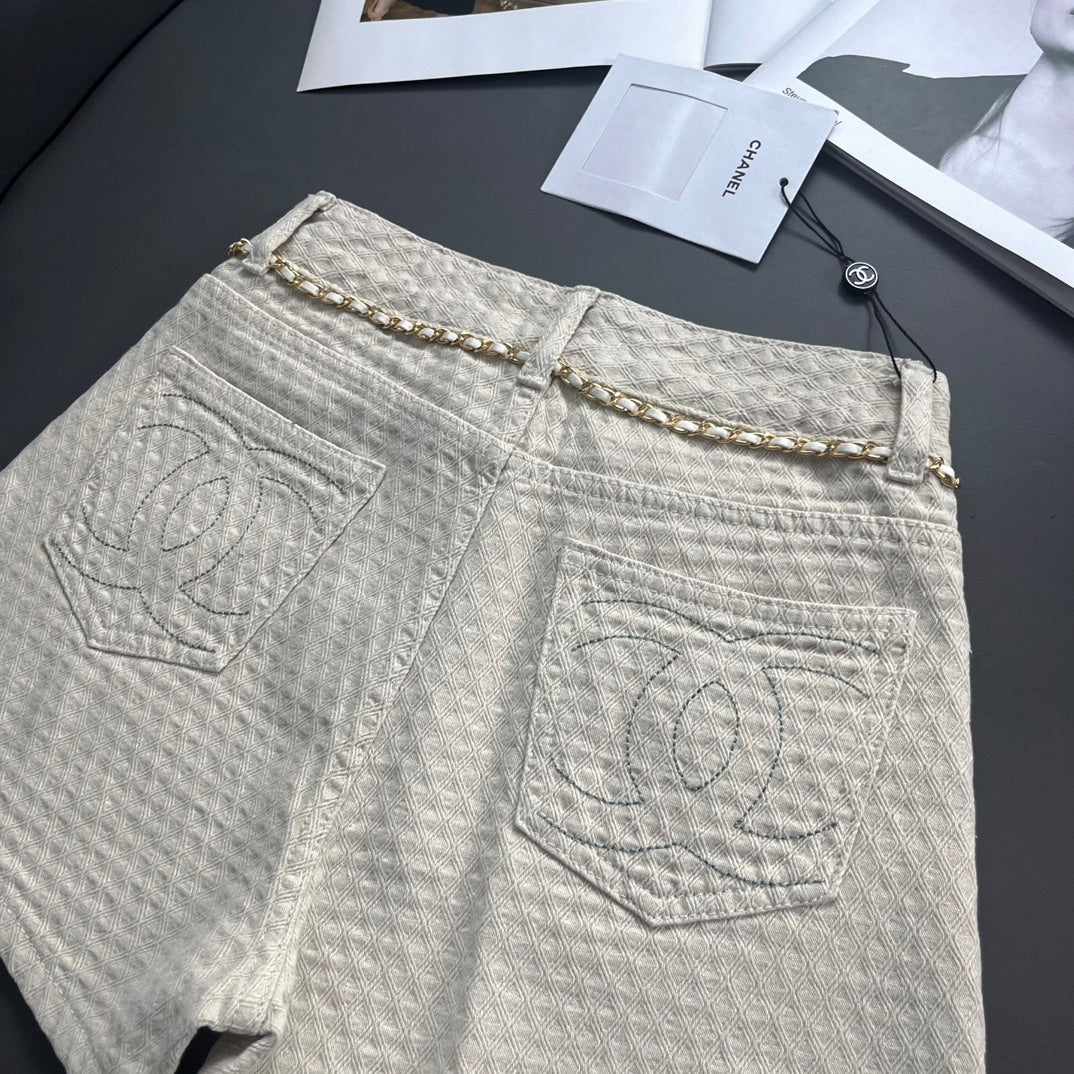 Diamond check denim shorts - Ultra-Collectible