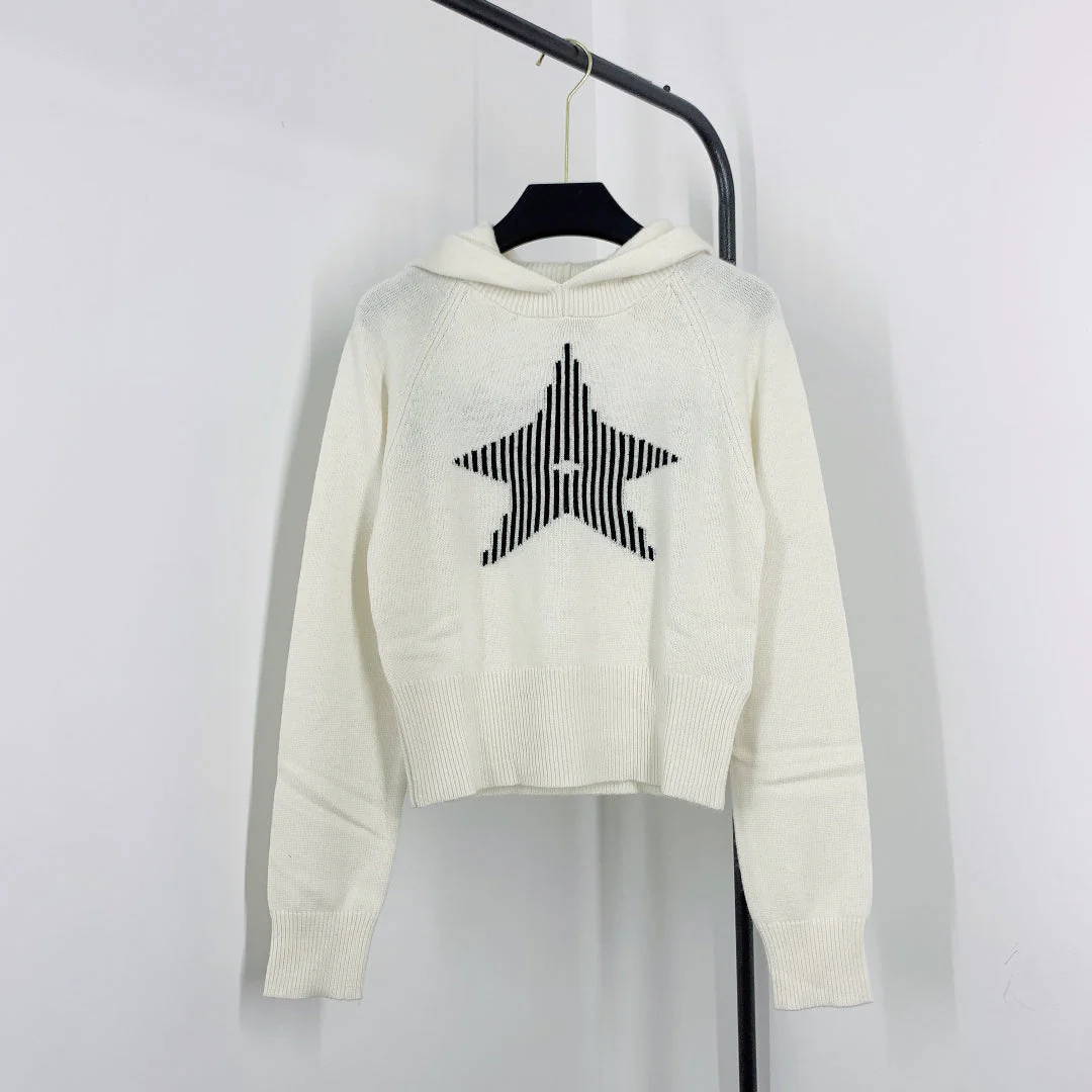 Wool Blend Hooded Knit Sweater - Ultra-Collectible