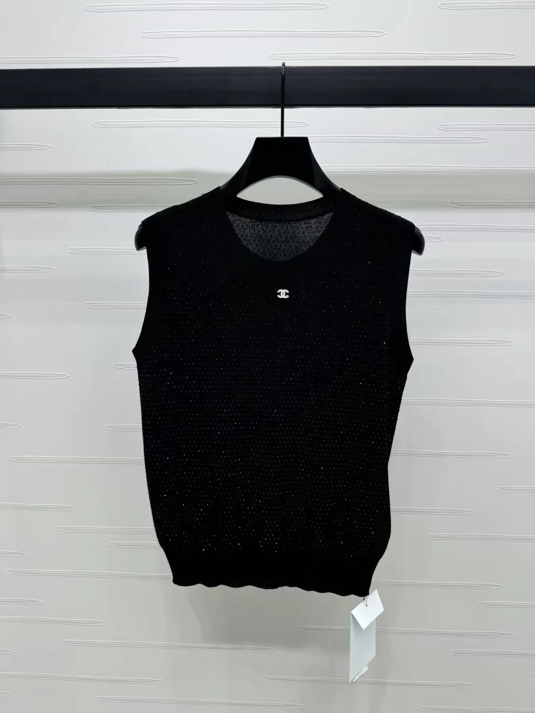 Heavy industry hot rhinestone knitted vest - Ultra-Collectible