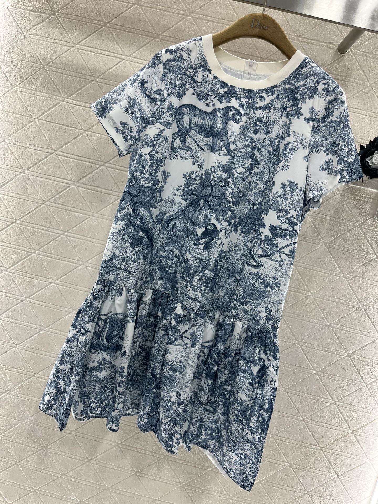 Crew Neck Animal Print Dress - Ultra-Collectible