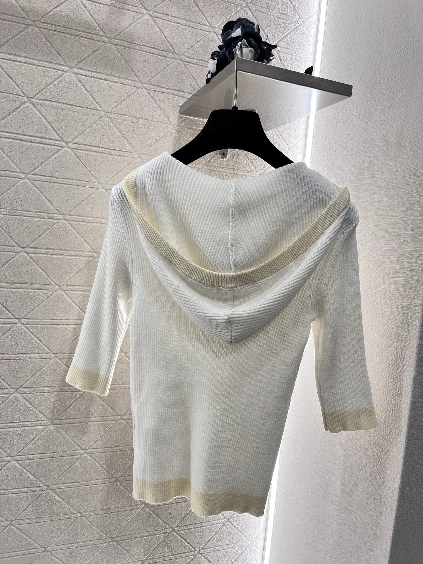 Hooded Crochet Elbow Sleeve Knit Top - Ultra-Collectible