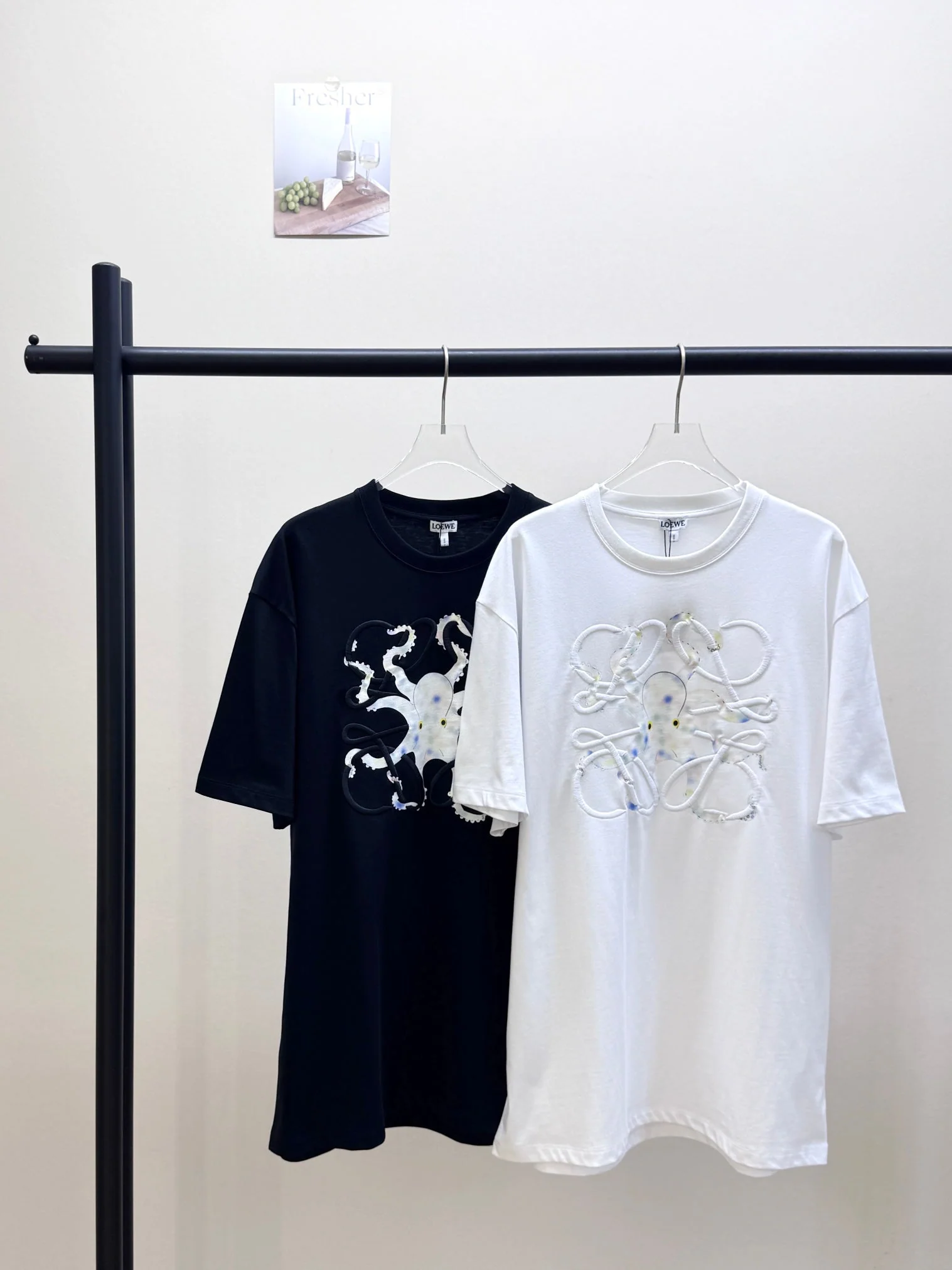 Octopus print embroidered short-sleeved T-shirt - Ultra-Collectible