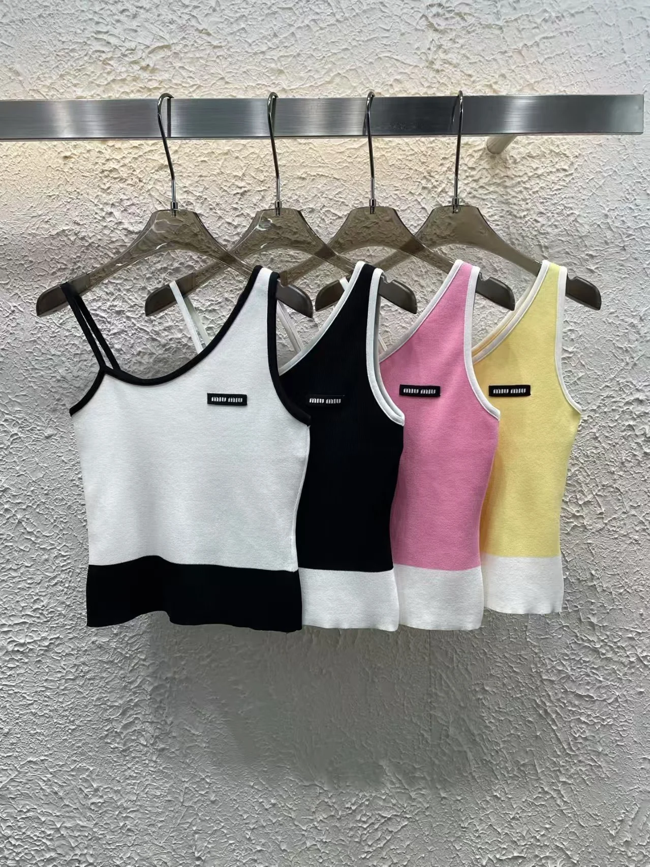 25 Spring New Oblique Shoulder Knitted Suspenders - Ultra-Collectible