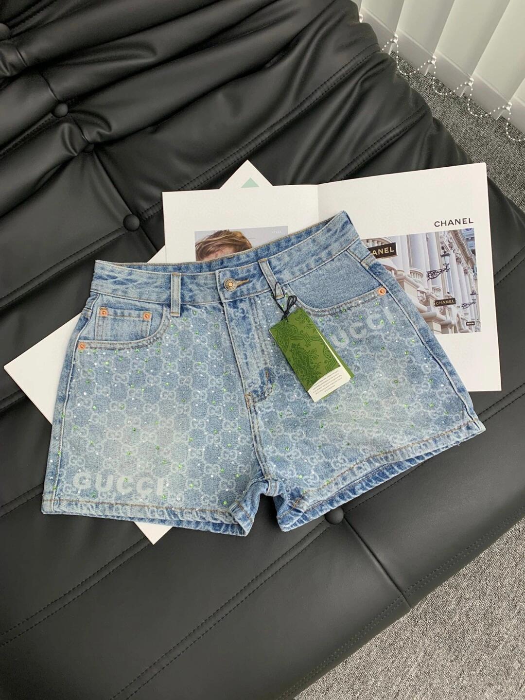 Rhinestone denim shorts - Ultra-Collectible