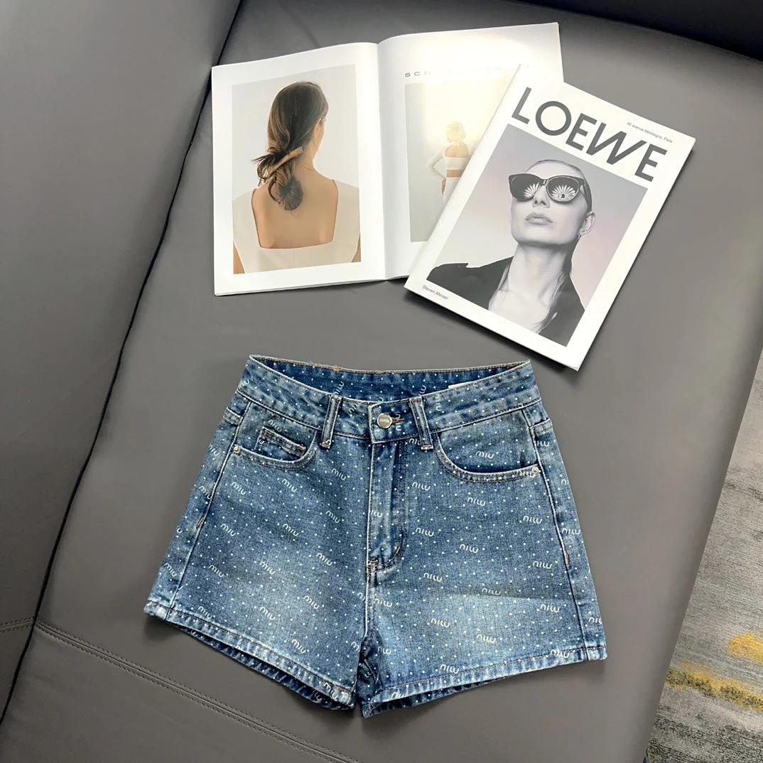 Polka dot denim shorts - Ultra-Collectible