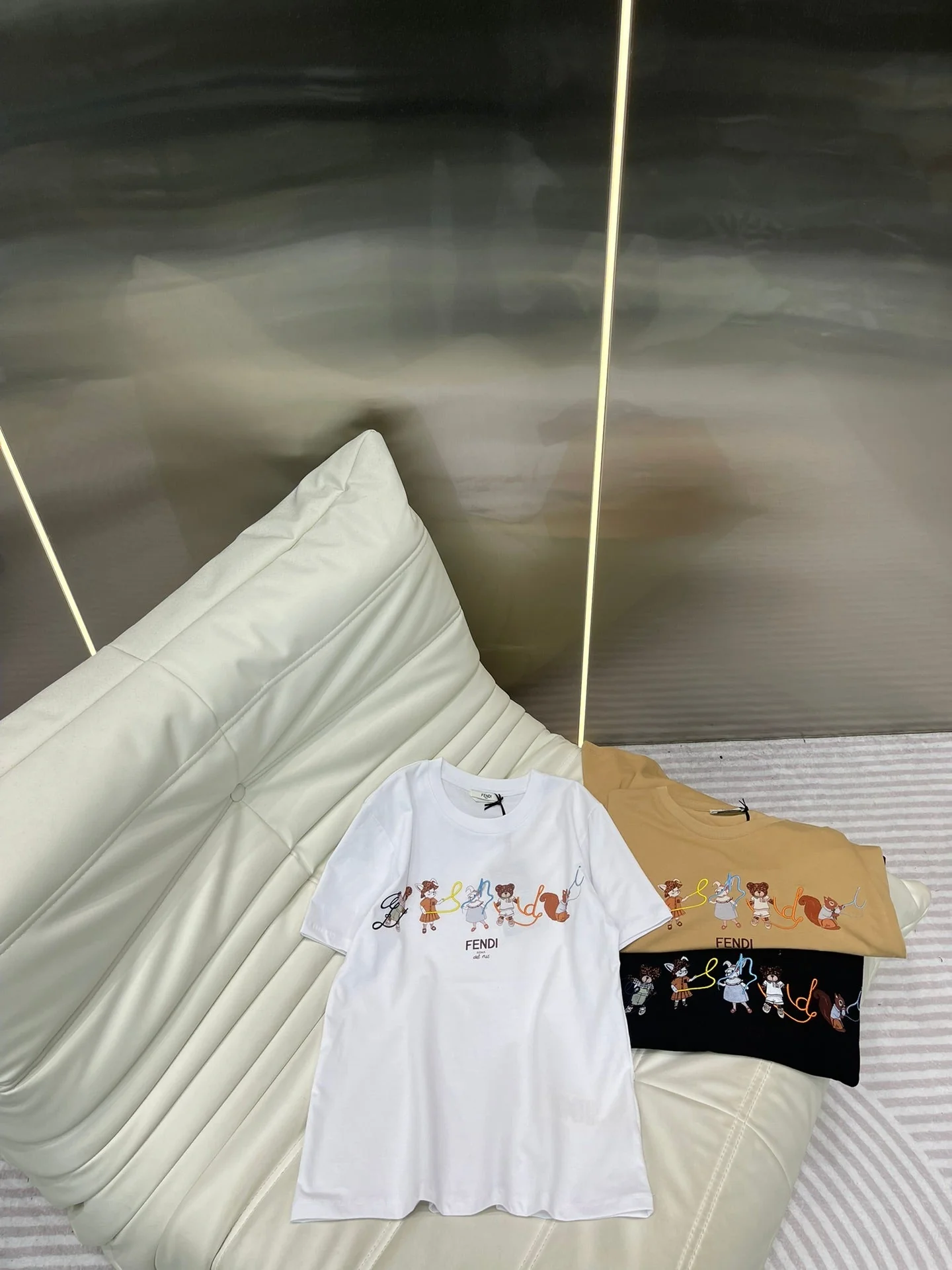 Anime embroidery print short sleeve round neck T-shirt - Ultra-Collectible