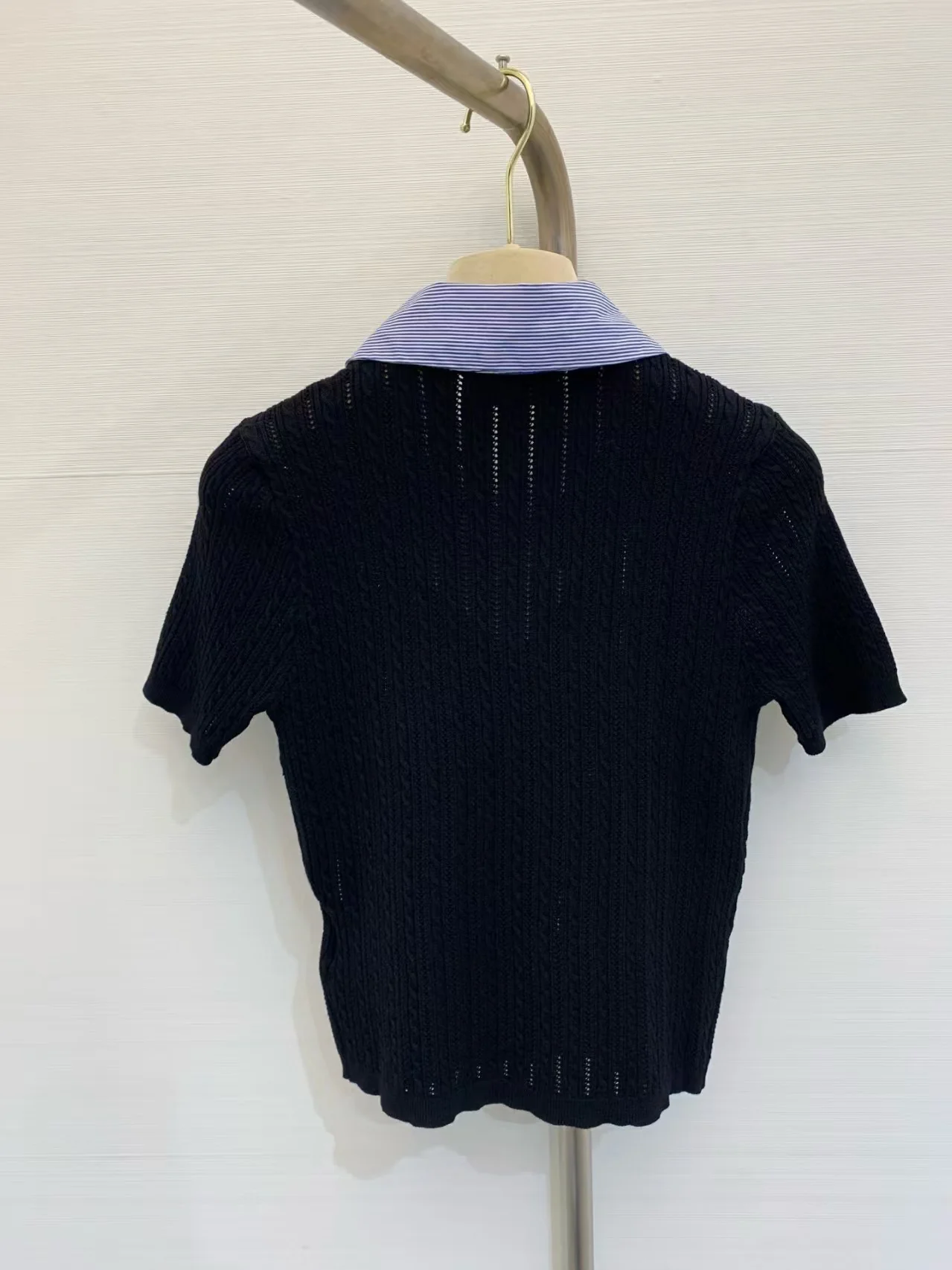 2025ss spring and summer new style lapel knitted short sleeves - Ultra-Collectible