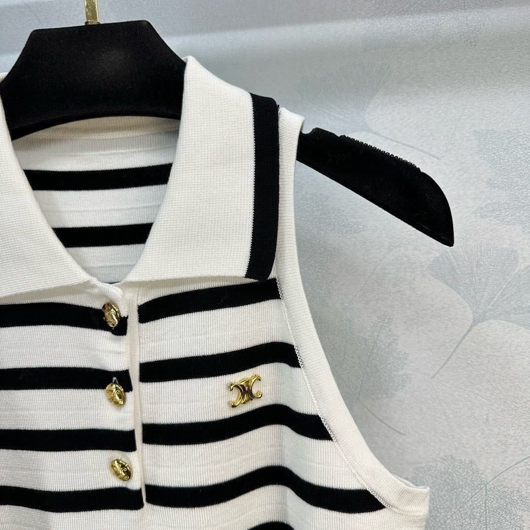 24ss new striped knitted top - Ultra-Collectible