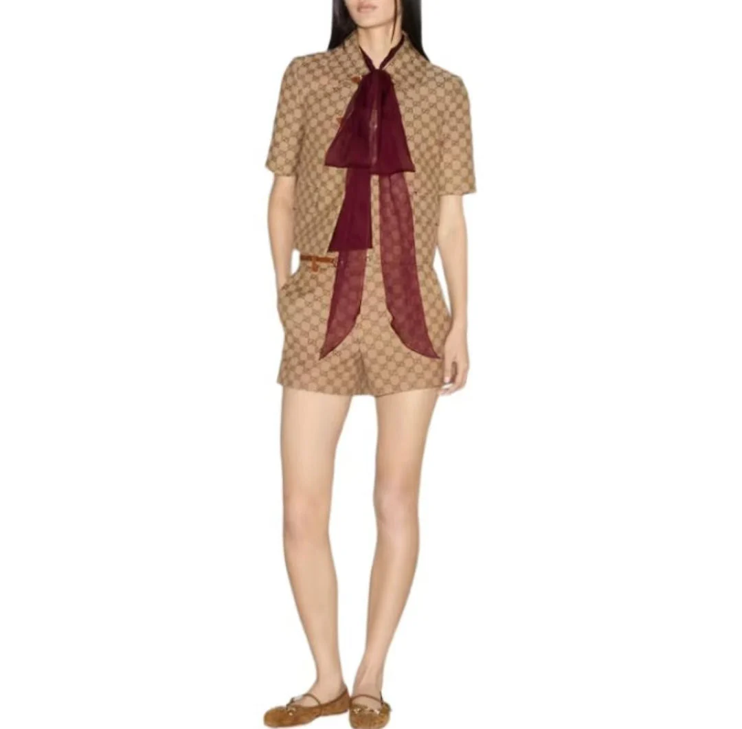 25ss jacquard lapel short sleeve jacket - Ultra-Collectible