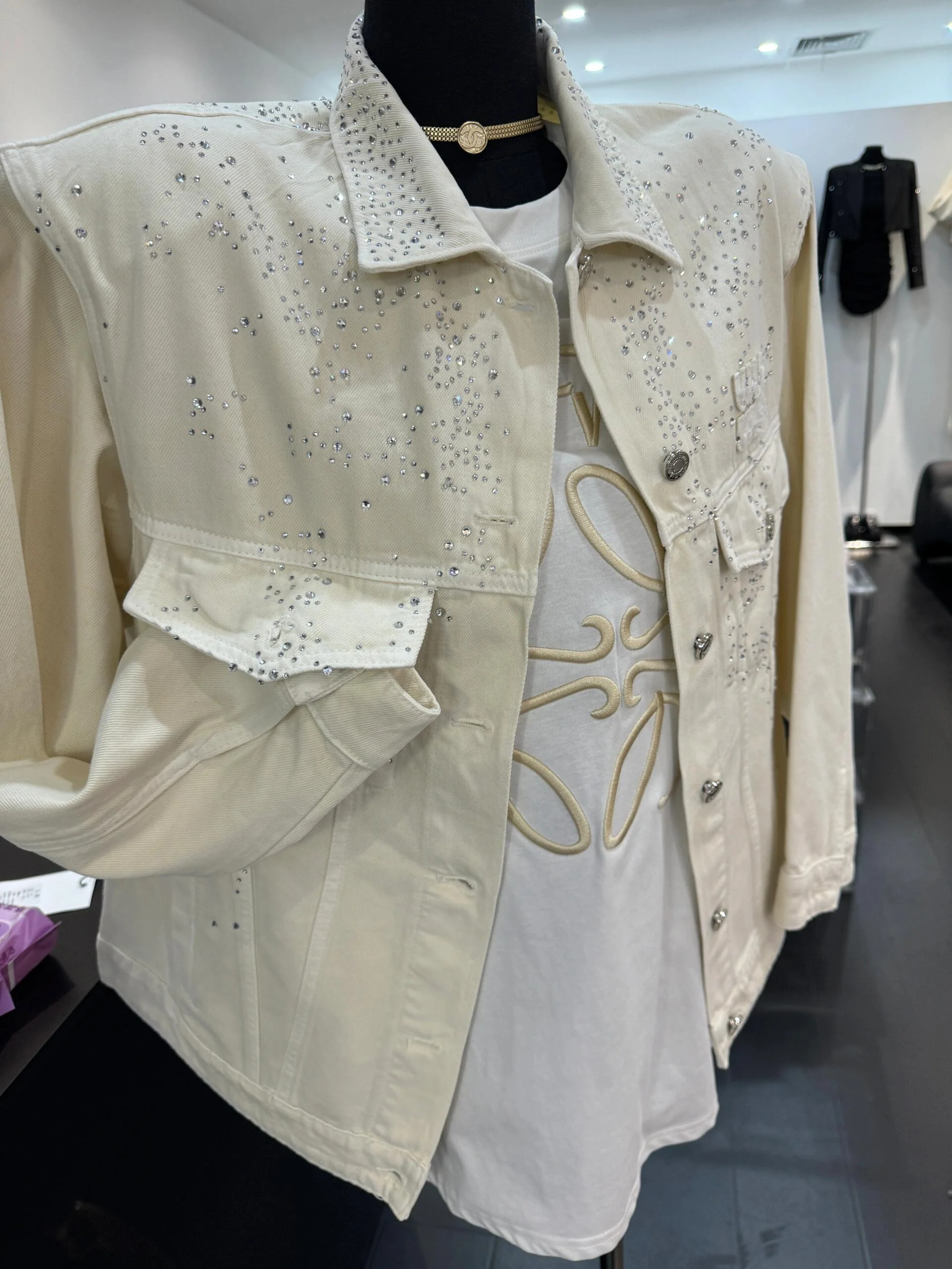 Rhinestone denim jacket - Ultra-Collectible