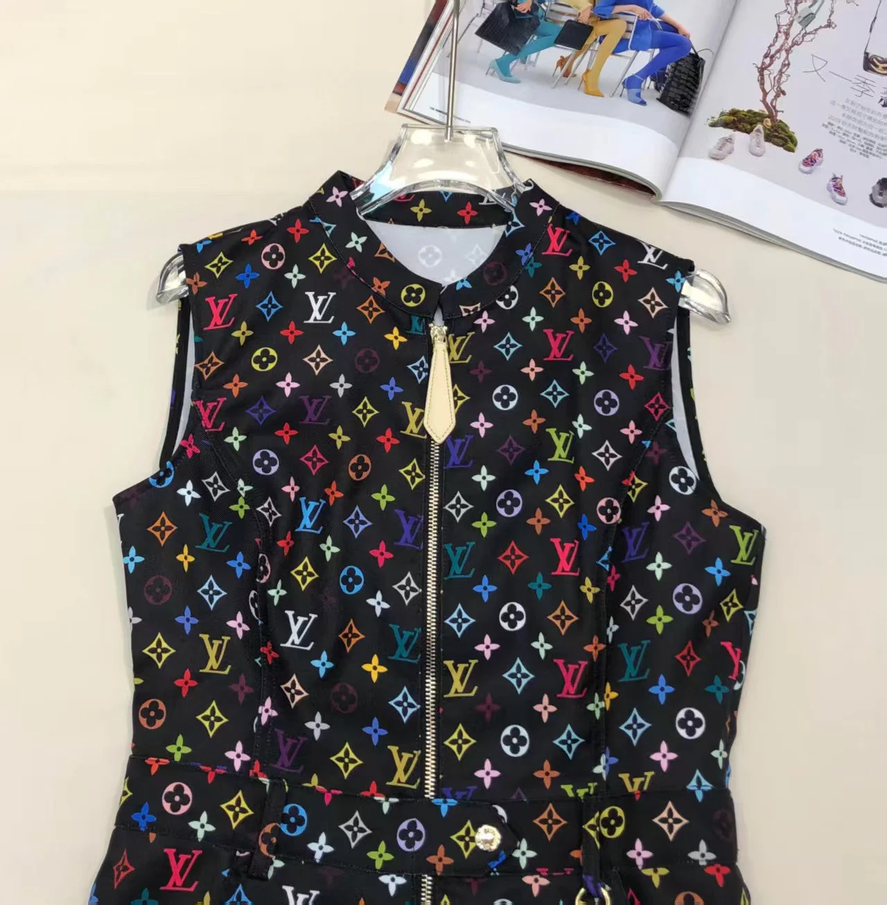 25ss printed zipper sleeveless dress - Ultra-Collectible