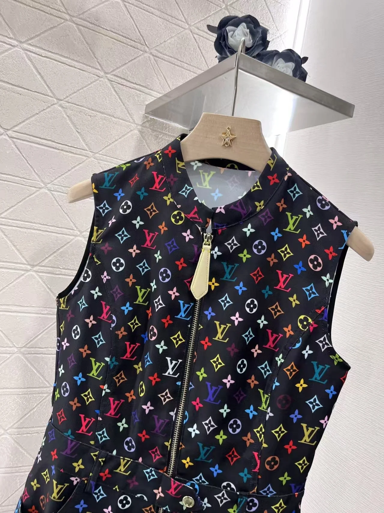 25ss printed zipper sleeveless dress - Ultra-Collectible