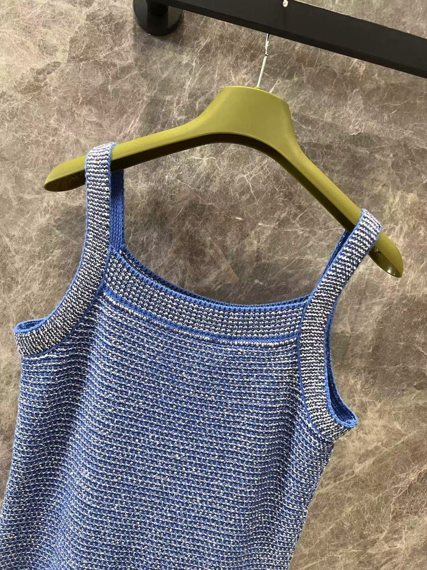 25ss Heavy Vintage Cable Knitted Sling Dress - Ultra-Collectible