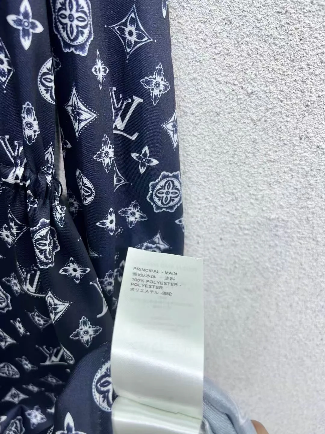 25SS early spring new classic presbyopic letter print stand collar drawstring dress - Ultra-Collectible