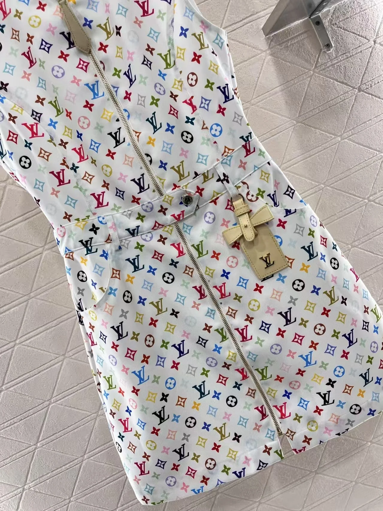 25ss printed zipper sleeveless dress - Ultra-Collectible