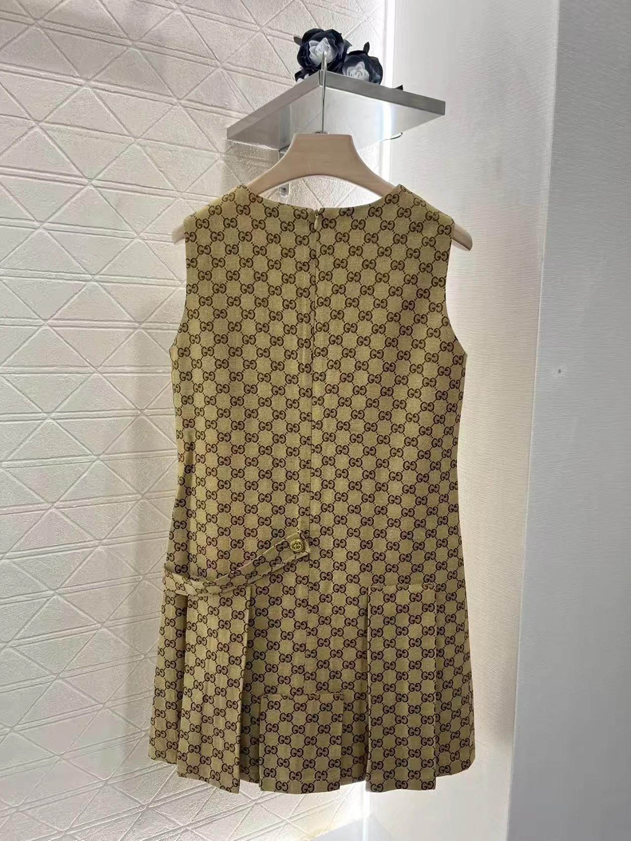 25ss sleeveless pleated jacquard tank dress - Ultra-Collectible