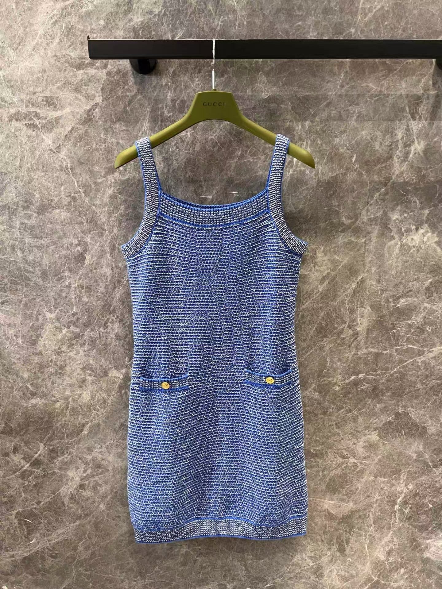 25ss Heavy Vintage Cable Knitted Sling Dress - Ultra-Collectible