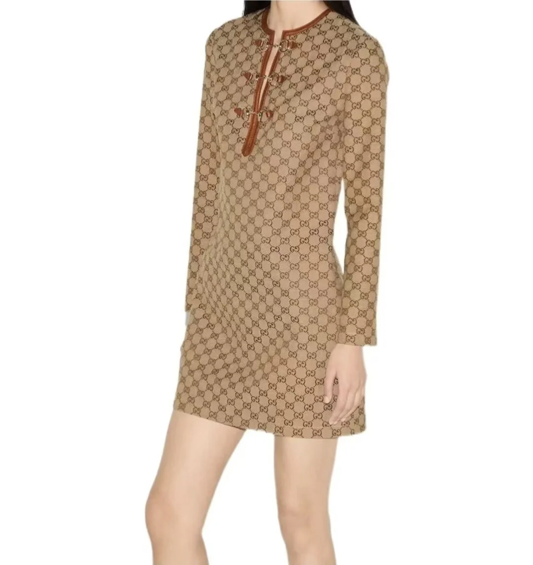 25ss classic double G presbyopia jacquard hollow dress - Ultra-Collectible