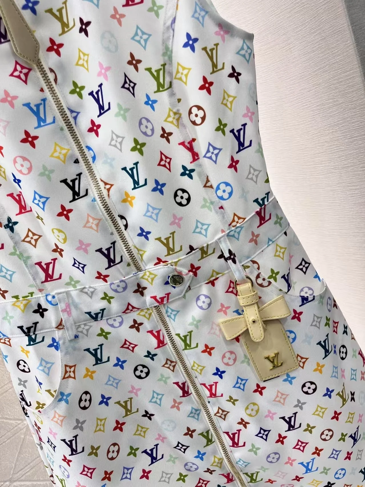 25ss printed zipper sleeveless dress - Ultra-Collectible