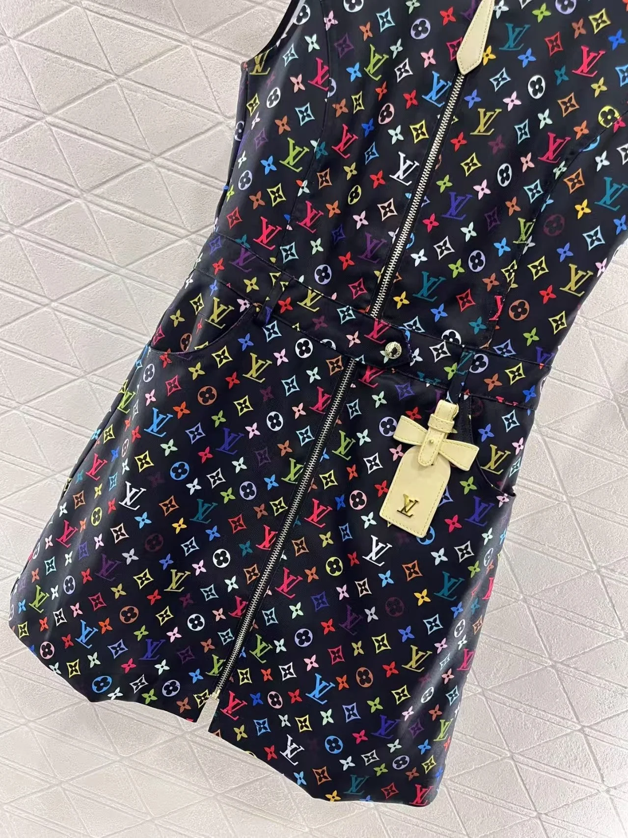 25ss printed zipper sleeveless dress - Ultra-Collectible