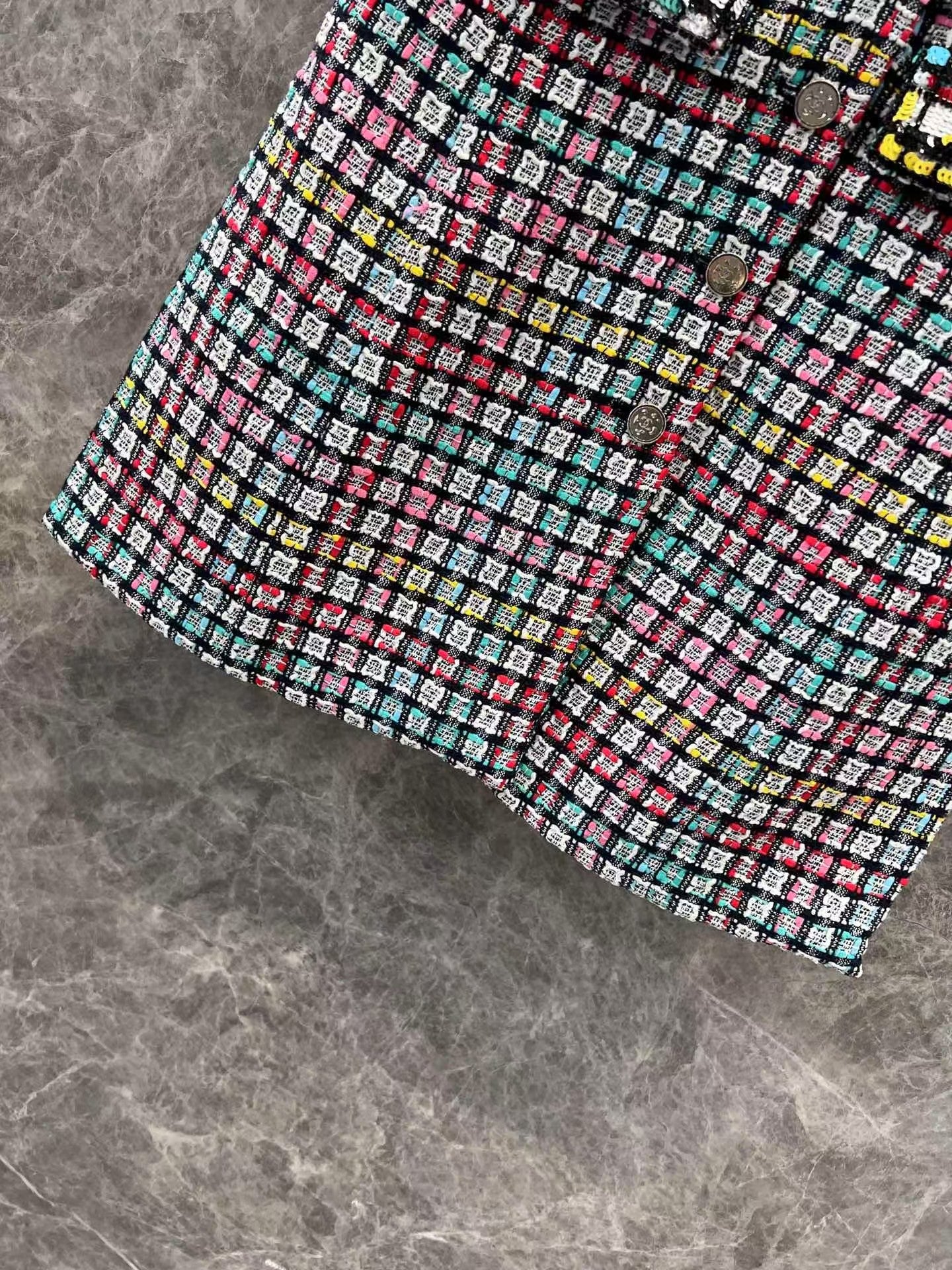 25ss new tweed round neck silk lining sundress - Ultra-Collectible