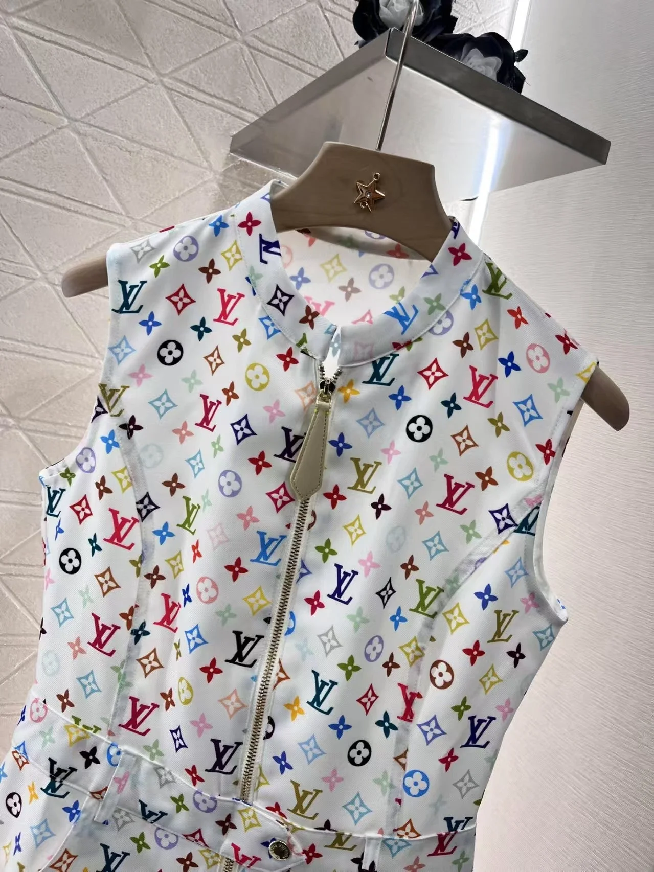 25ss printed zipper sleeveless dress - Ultra-Collectible