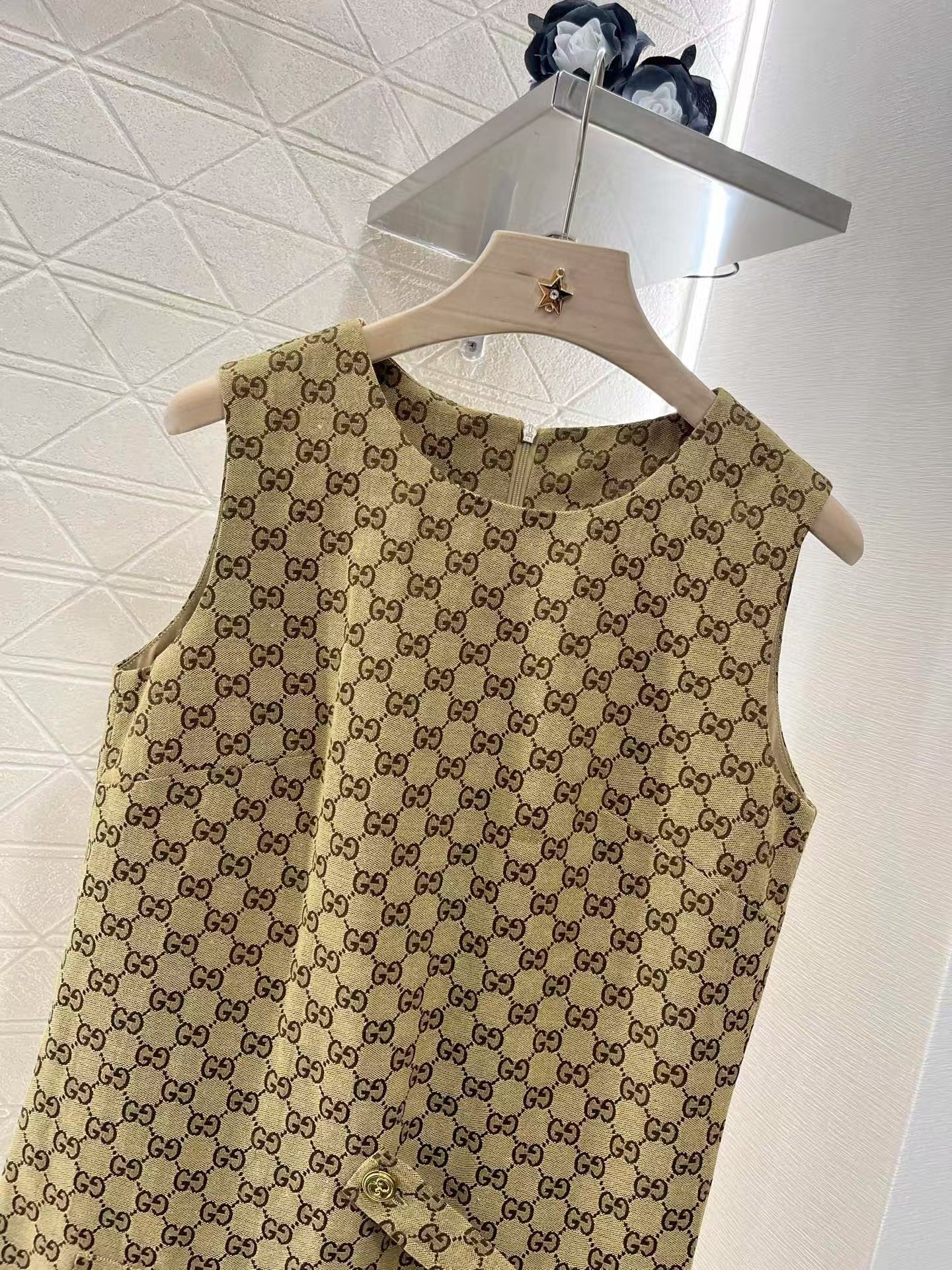 25ss sleeveless pleated jacquard tank dress - Ultra-Collectible