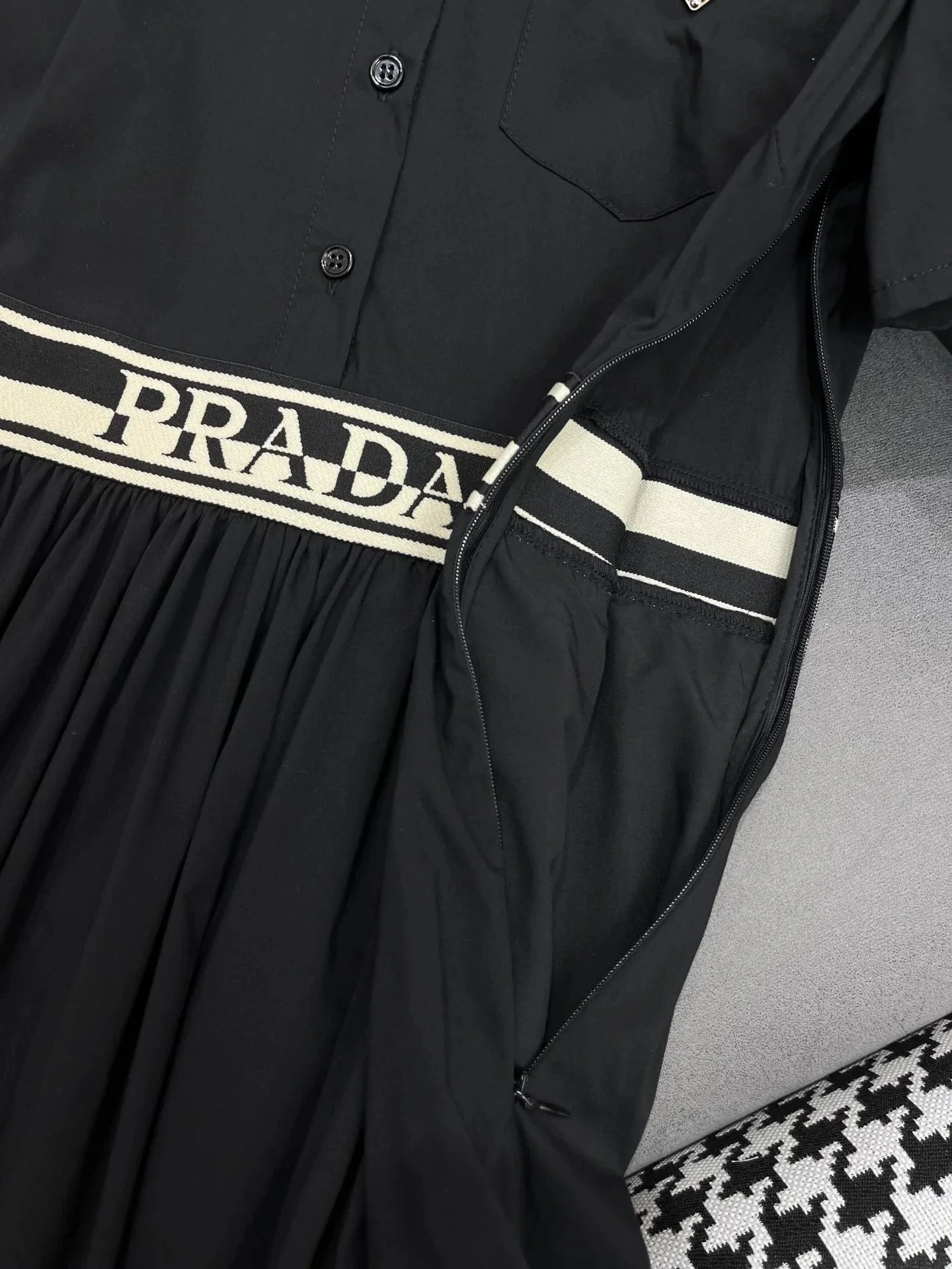 New style triangle logo letter ribbon waist design dress - Ultra-Collectible