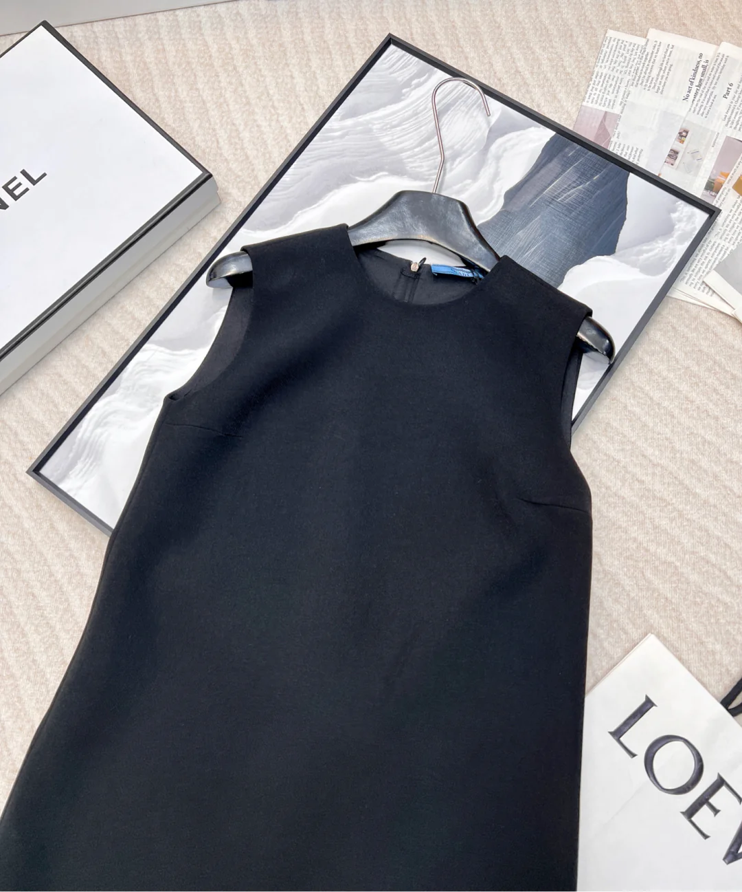 25SS early spring new round neck sleeveless velvet bow dress - Ultra-Collectible