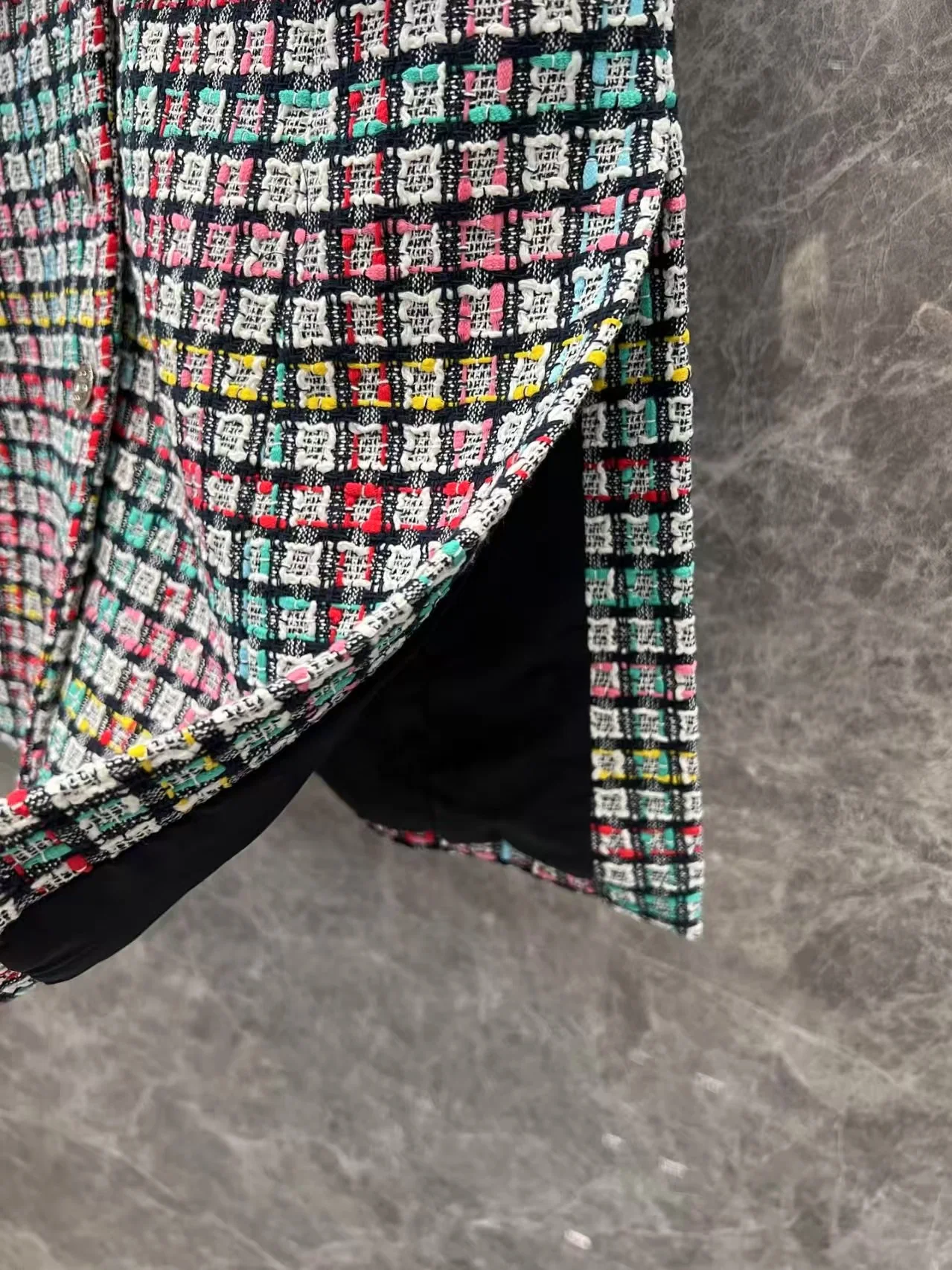 25ss new tweed round neck silk lining sundress - Ultra-Collectible