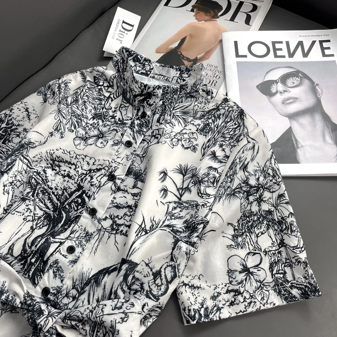 Printed pattern short sleeve dress - Ultra-Collectible