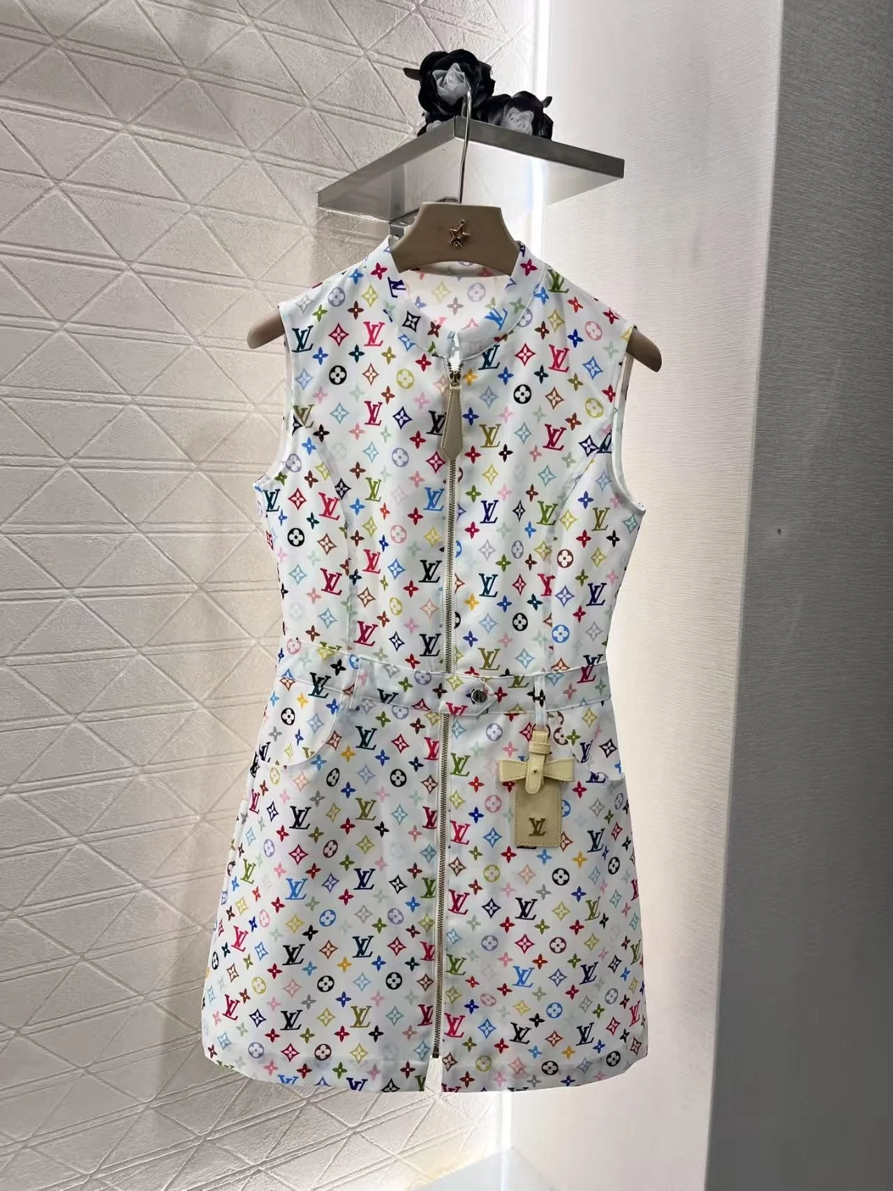 25ss printed zipper sleeveless dress - Ultra-Collectible