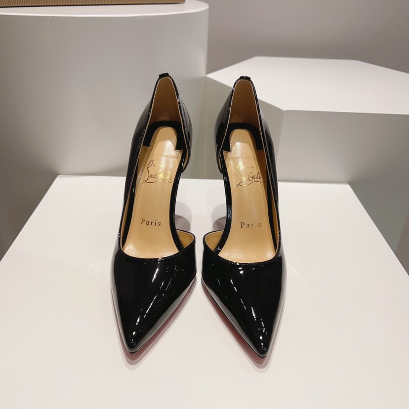 CHRISTIAN LOUBOUTIN (Replik) glossy black - Ultra-Collectible