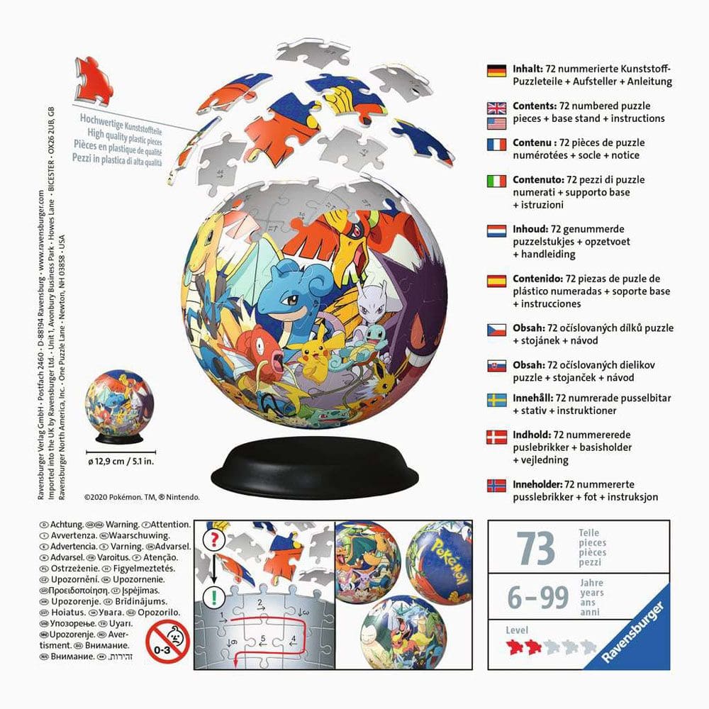 Pokemon 3D Puzzle Ball (73 pieces)