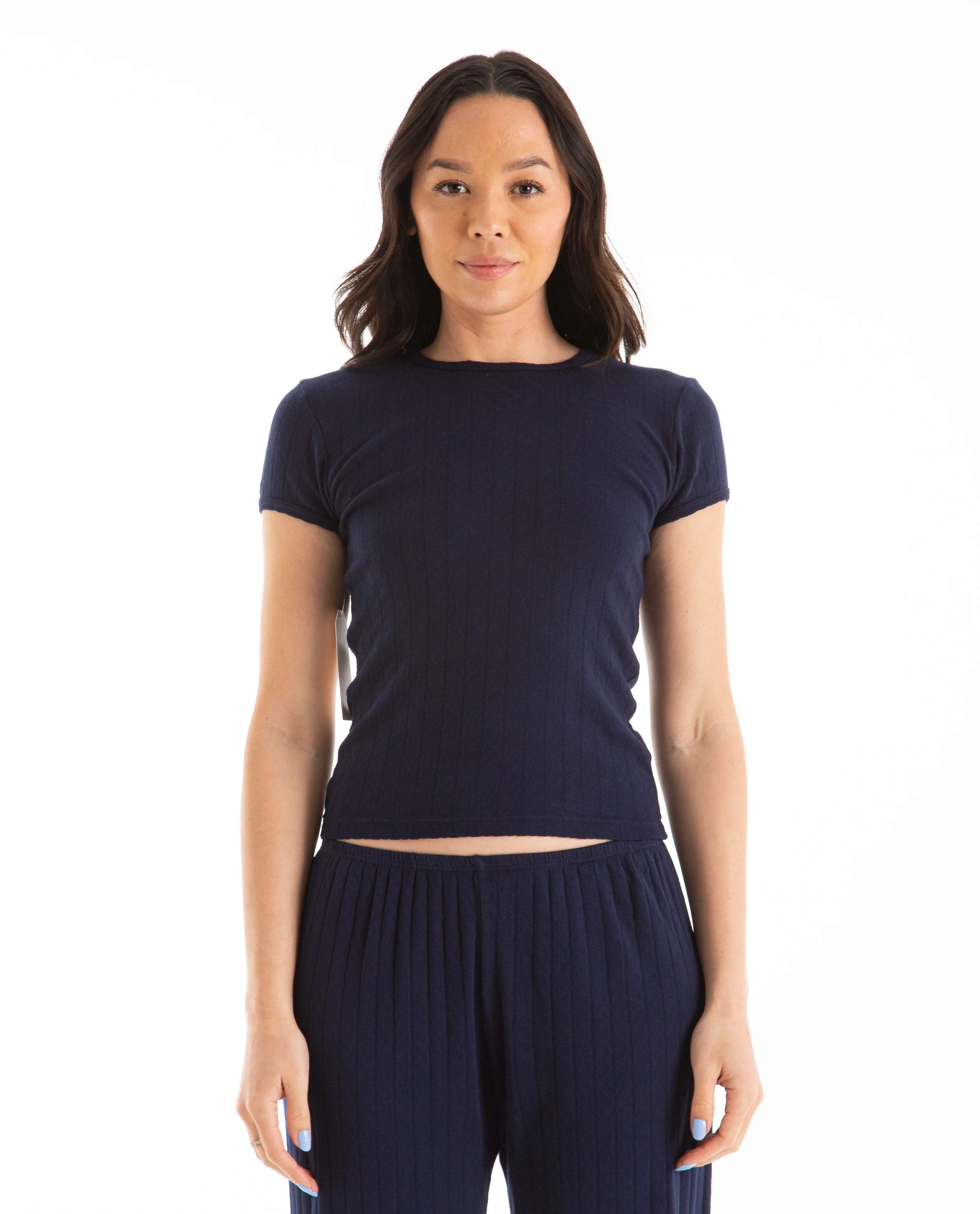 The Pointelle Baby Tee