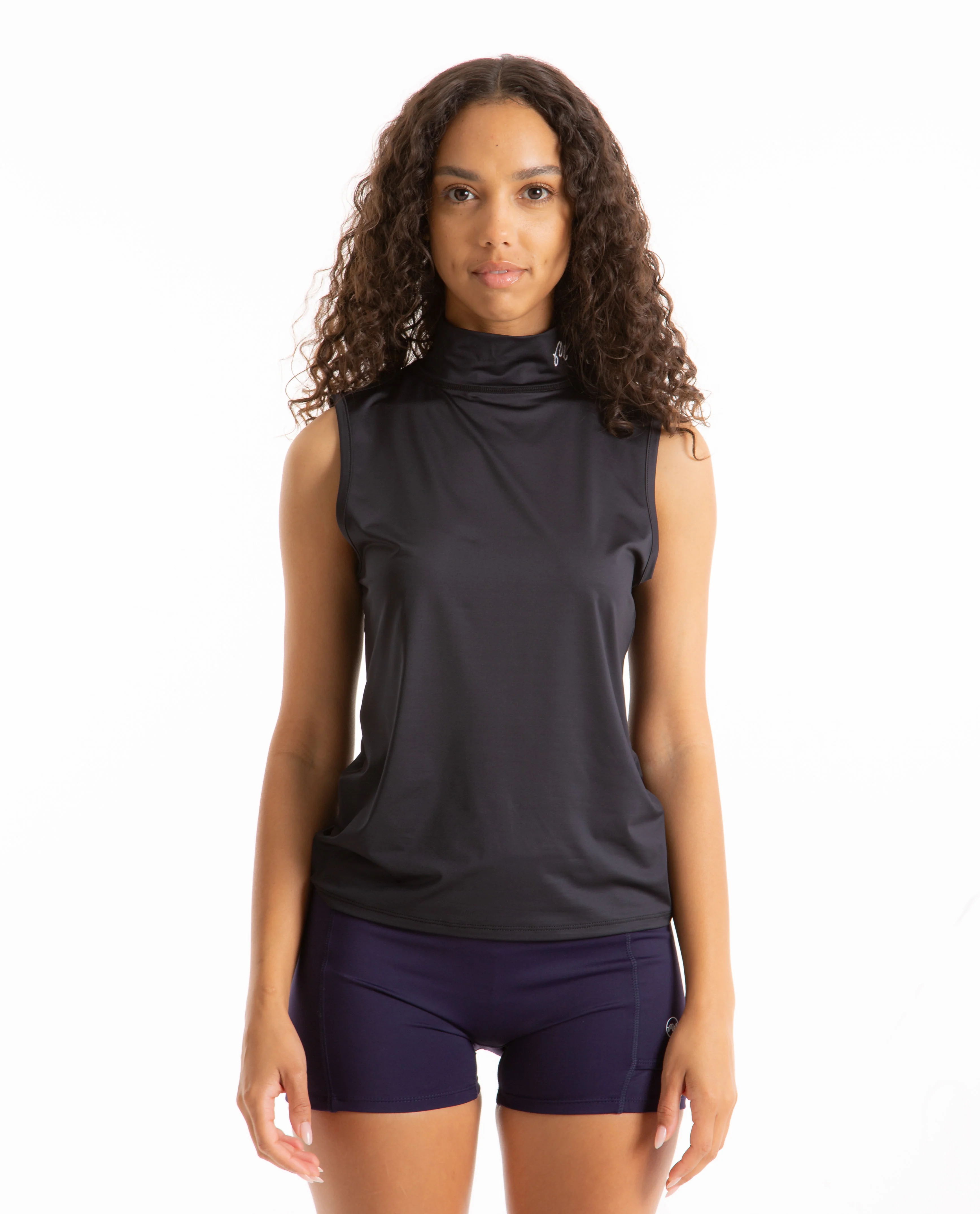 Match Point Sleeveless Mock
