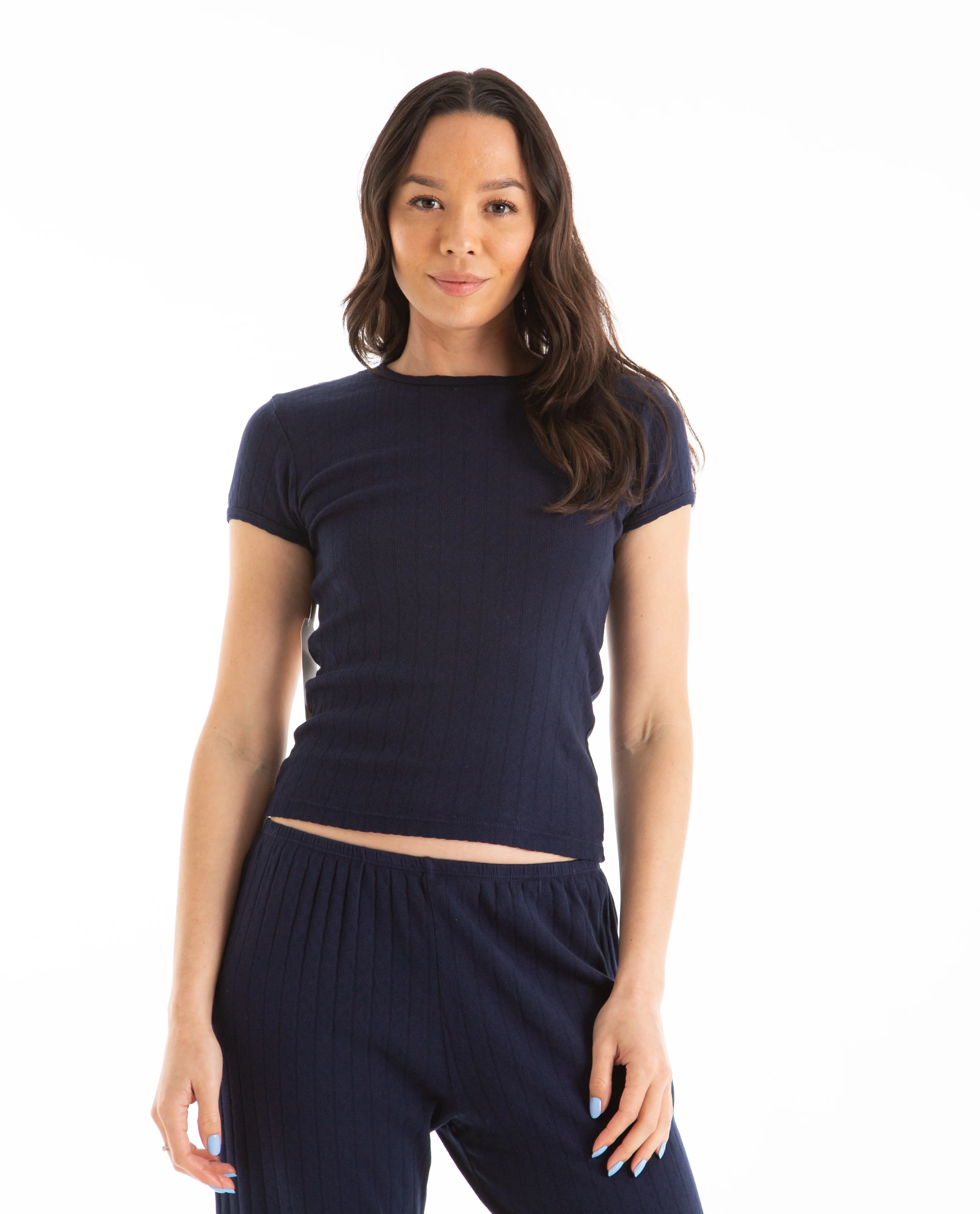 The Pointelle Baby Tee