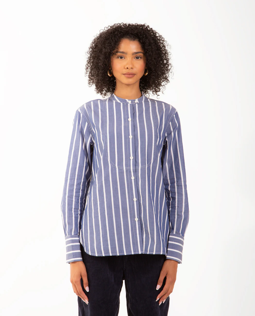 Eloise Bib Shirt In Stripe