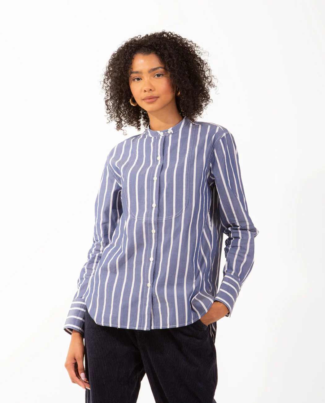 Eloise Bib Shirt In Stripe