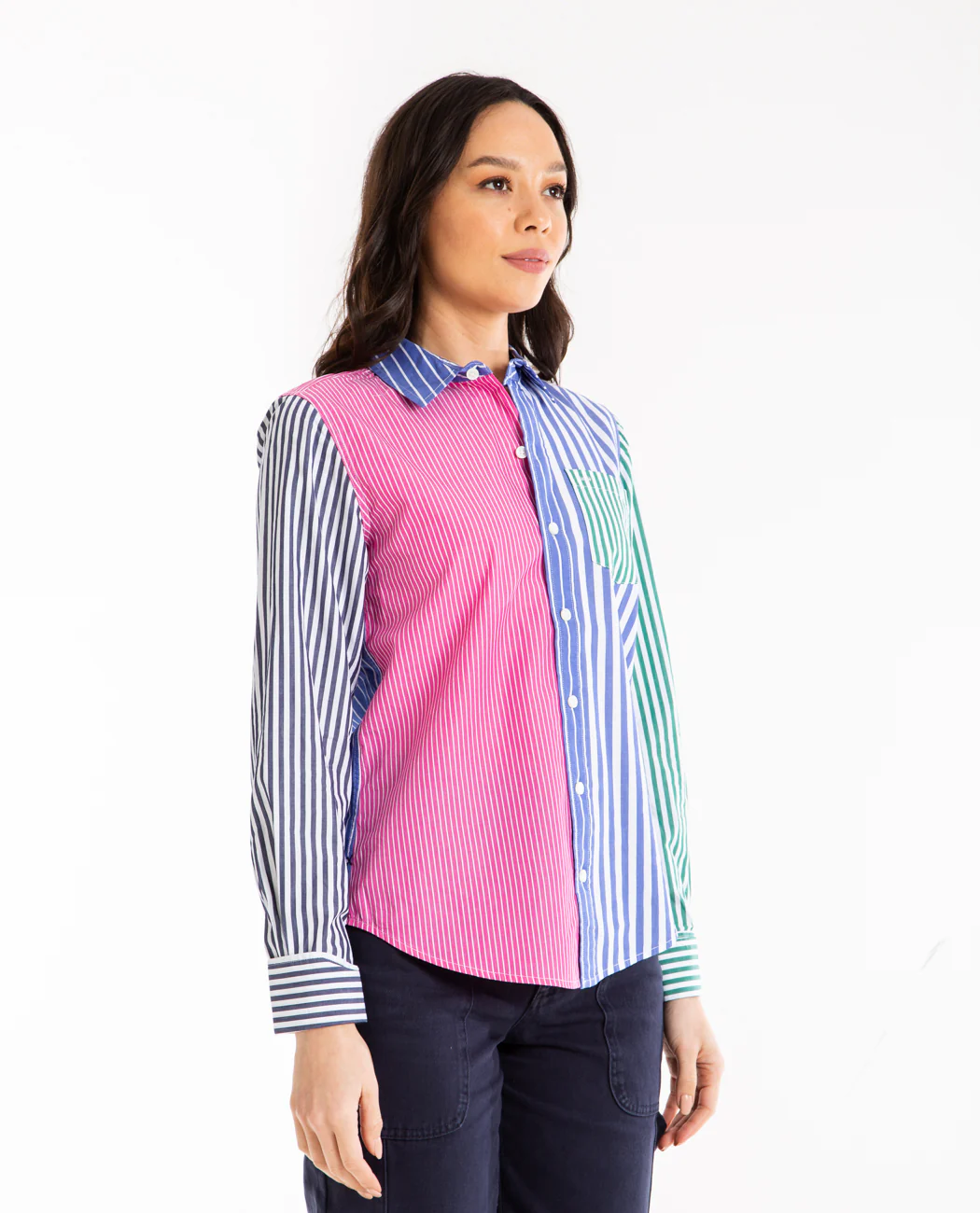 Wyatt Shirt In Mixed Stripe