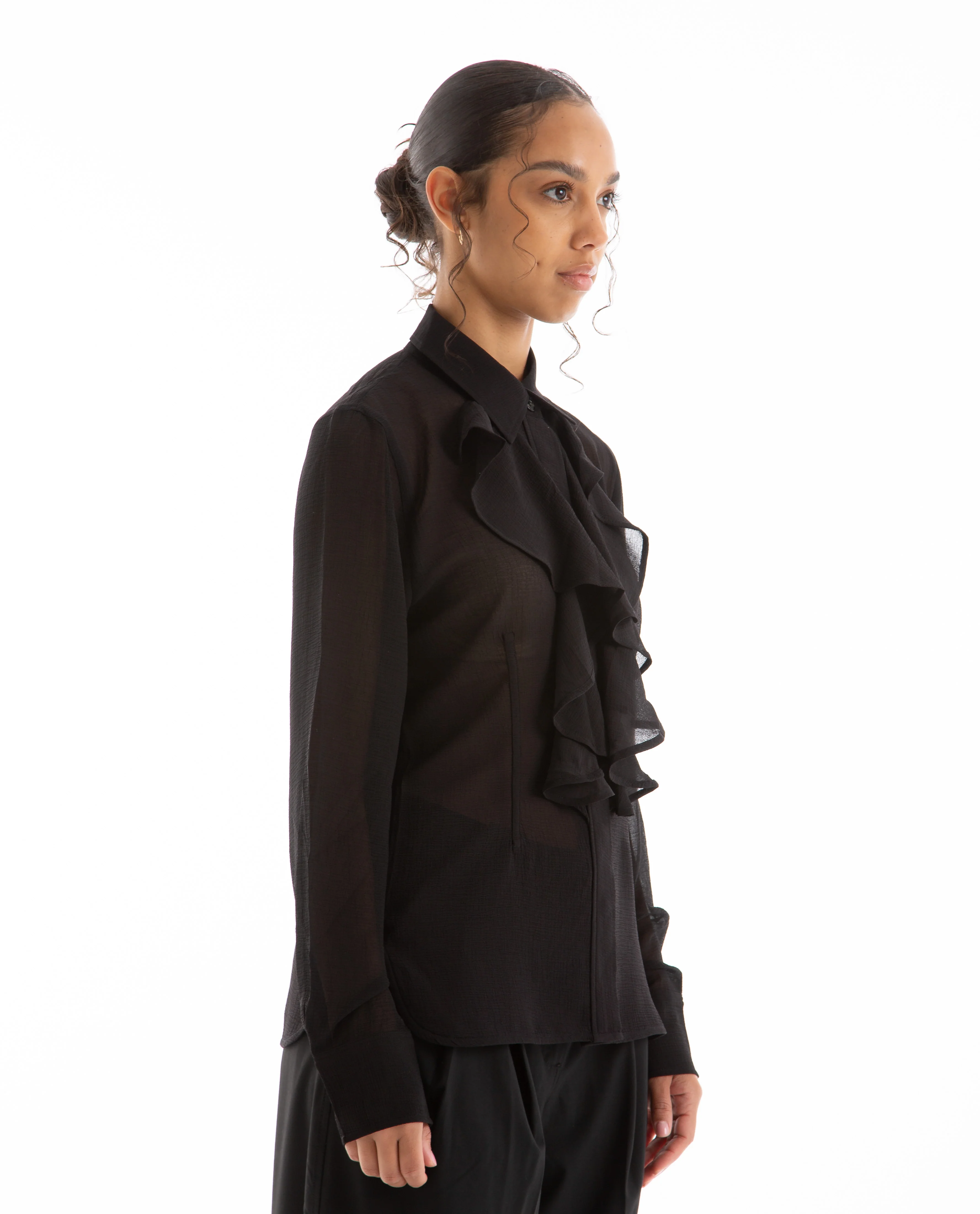 Chiffon Ruffle Shirt