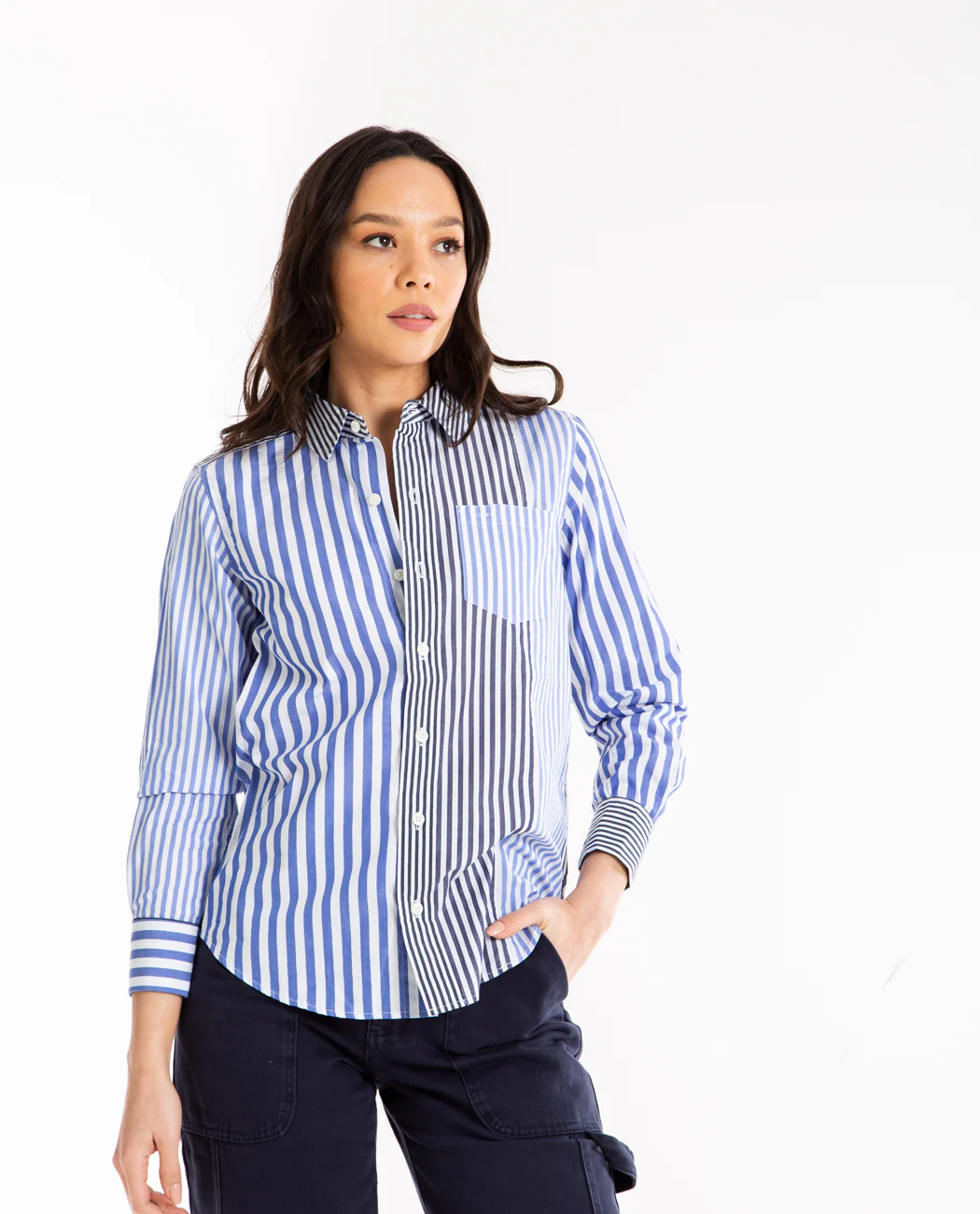 Wyatt Shirt In Mixed Stripe