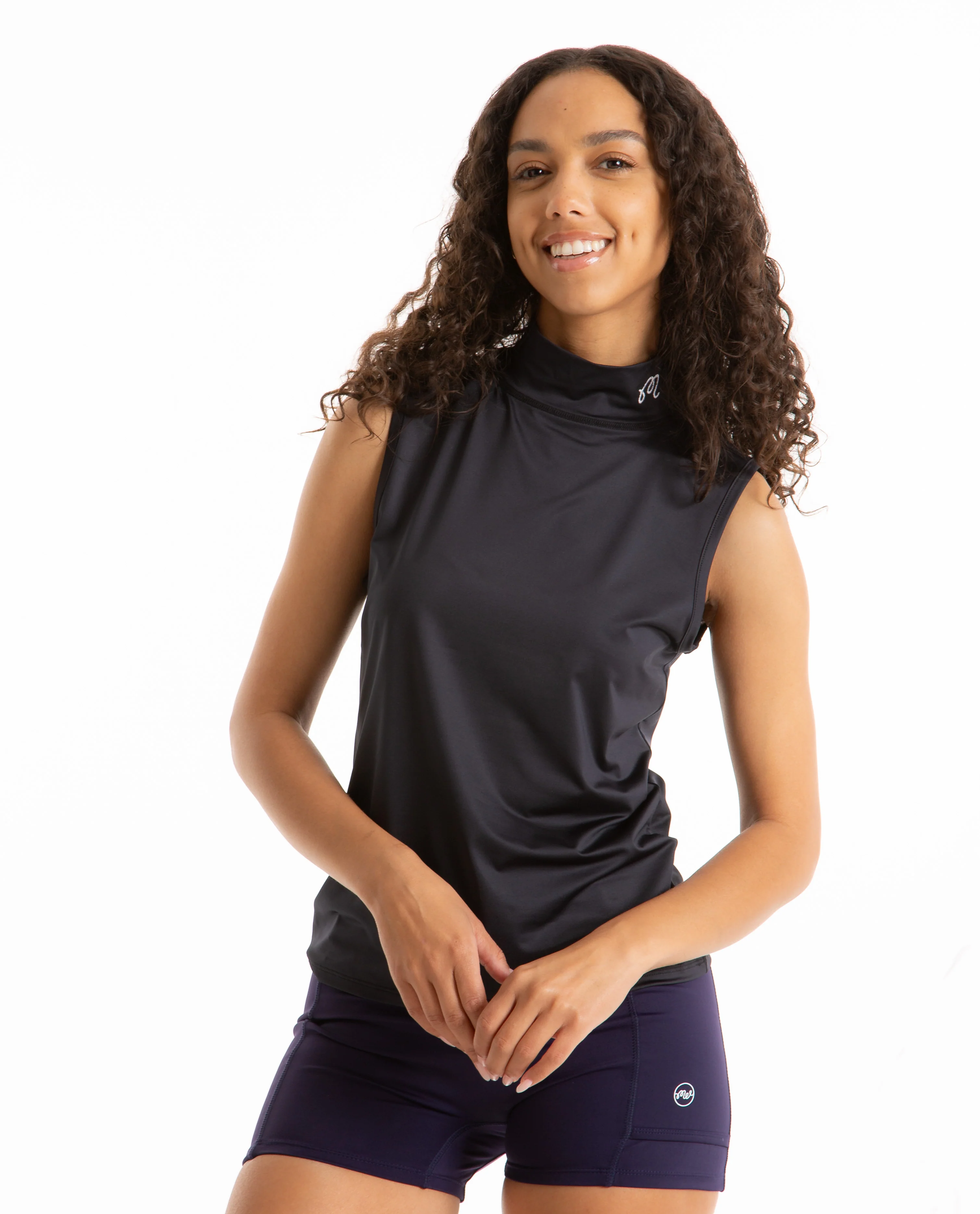 Match Point Sleeveless Mock