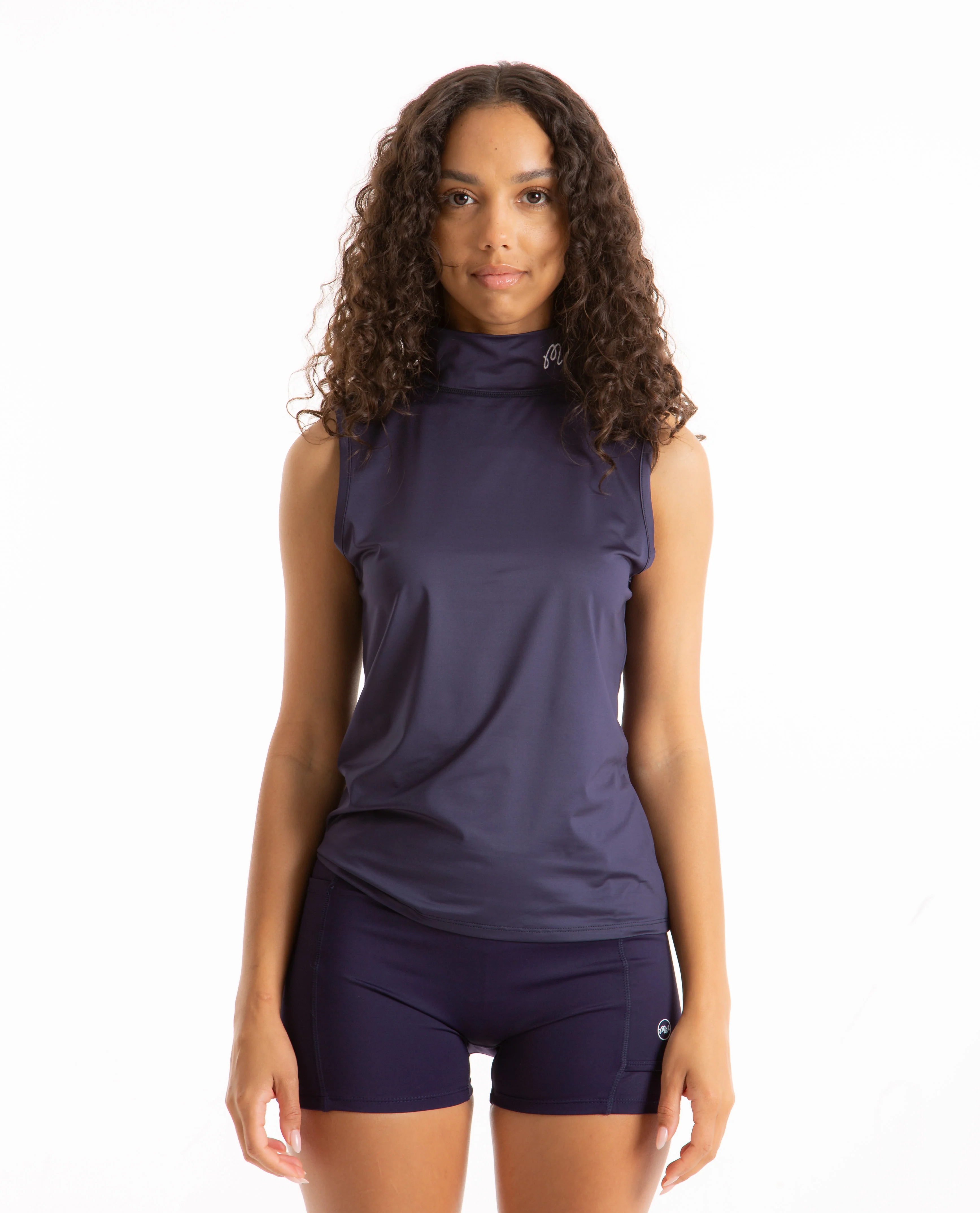 Match Point Sleeveless Mock