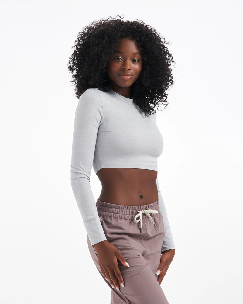 Long-Sleeve Lux Crop Tee